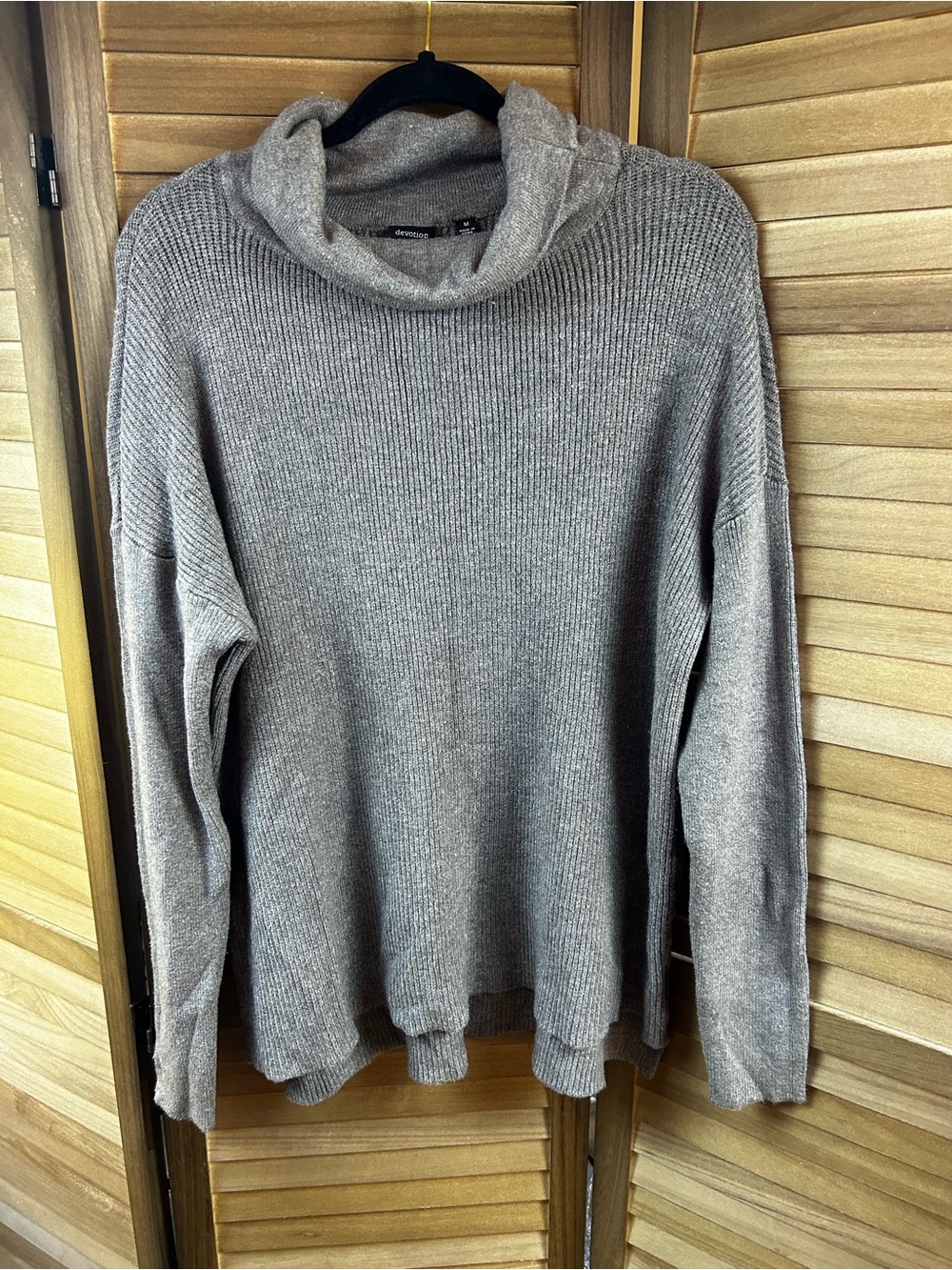 Devotion by Cyrus Gray Chunky Ribbed Cowl Neck Oversized Sweater M